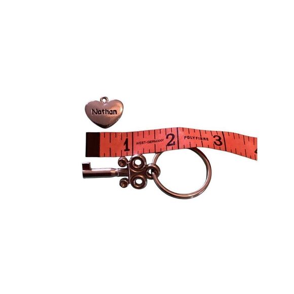 Nathan Heart Charm Key Keyring Memorabilia Keychain Jewelry - Picture 2 of 3